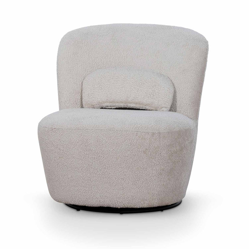Jarc Swivel Lounge Chair - Ivory Teddy - Notbrand
