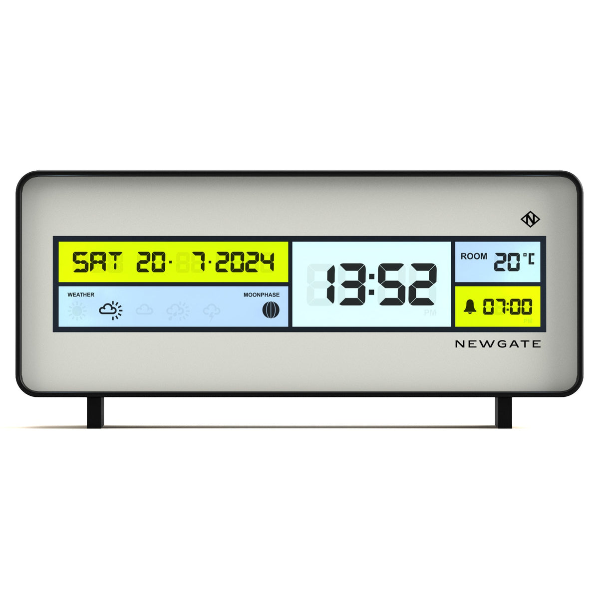 Newgate Futurama Lcd Alarm Clock Black Case - White Lens - Notbrand