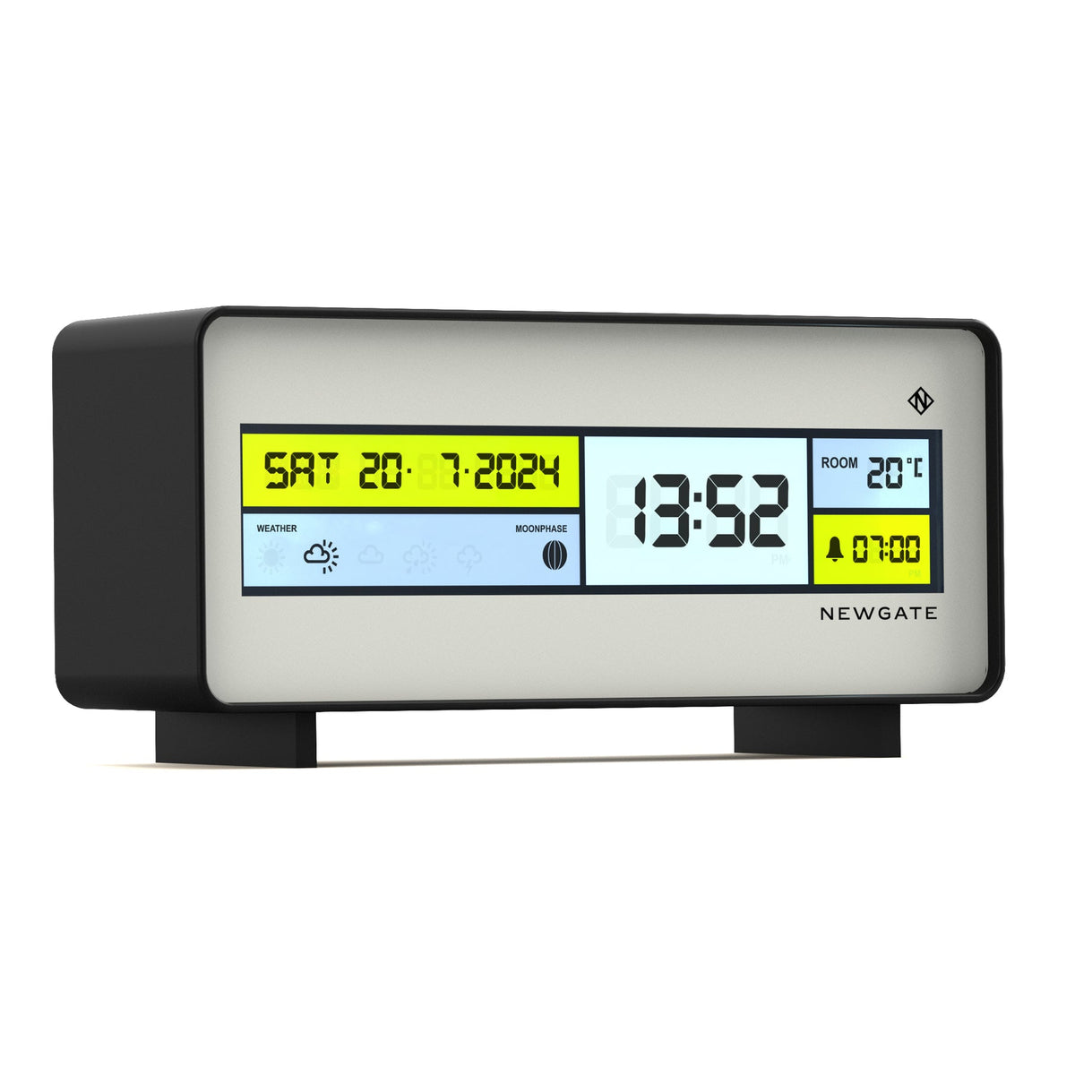 Newgate Futurama Lcd Alarm Clock Black Case - White Lens - Notbrand