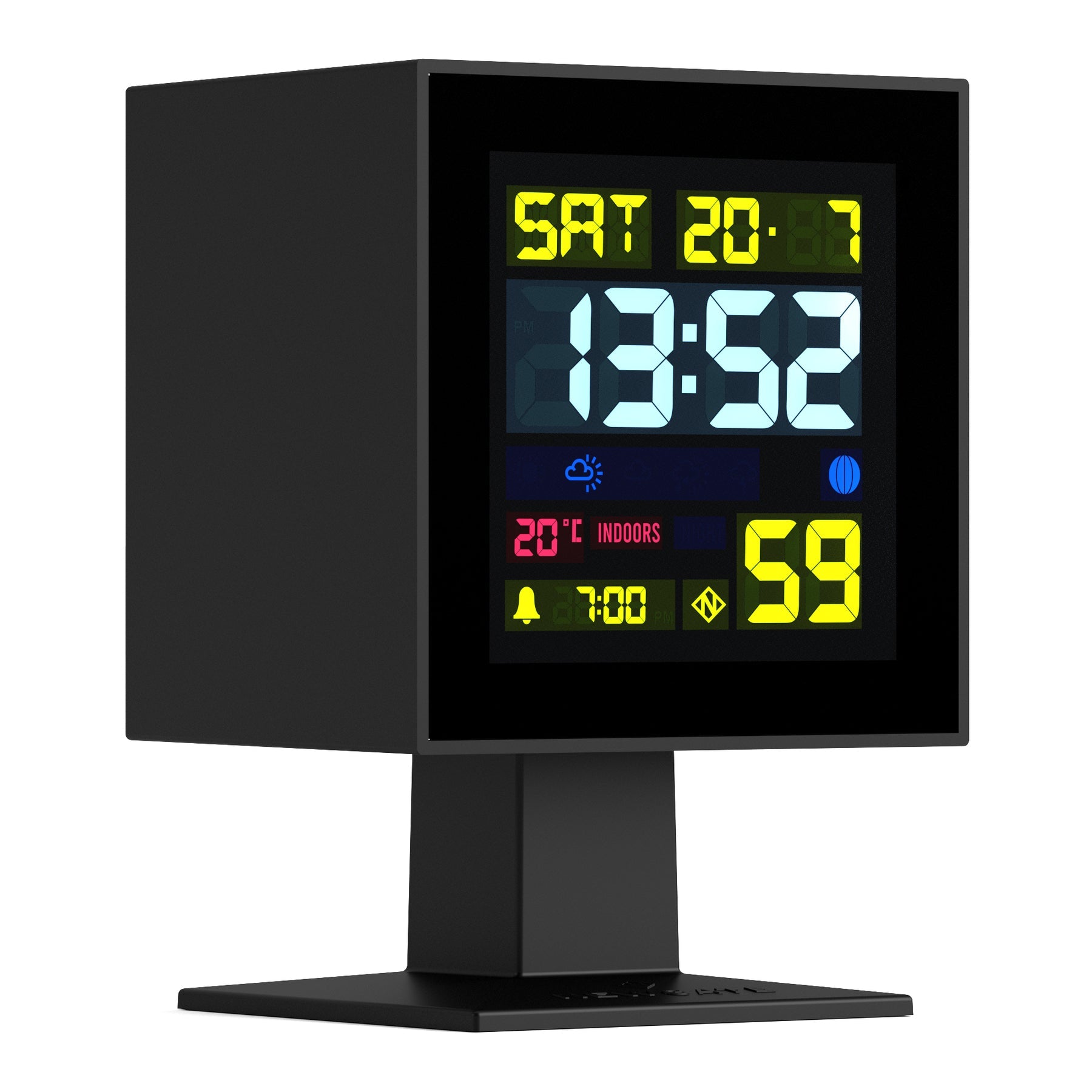 Newgate Monolith Lcd Alarm Clock - Black - Notbrand