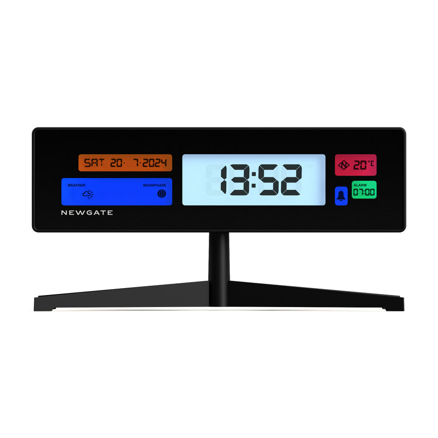 Newgate Supergenius Lcd Alarm Clock Matte - Black - Notbrand