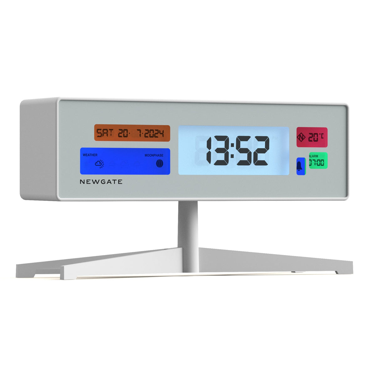 Newgate Supergenius Lcd Alarm Clock Matte - White - Notbrand