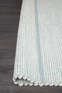 Loft Stunning Wool Turquoise Rug - Notbrand
