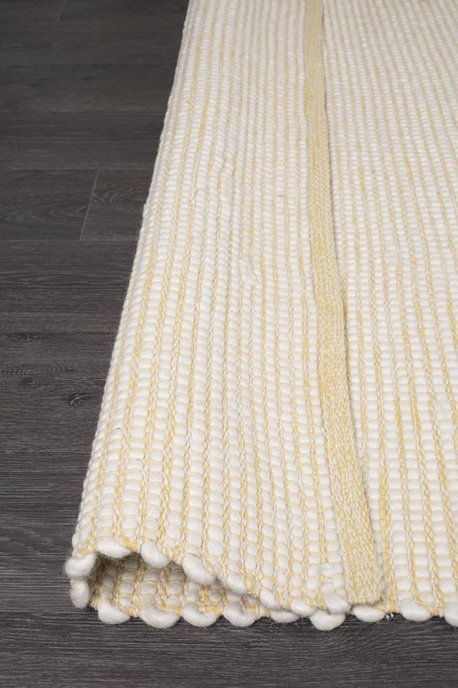 Loft Stunning Wool Yellow Rug - Notbrand