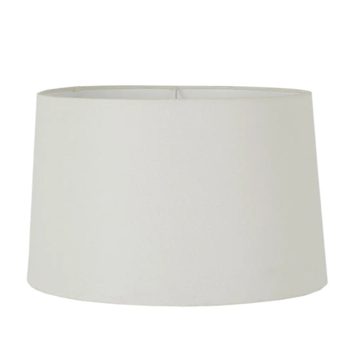 Textured Linen Drum Lamp Shade in Ivory - XL - Notbrand