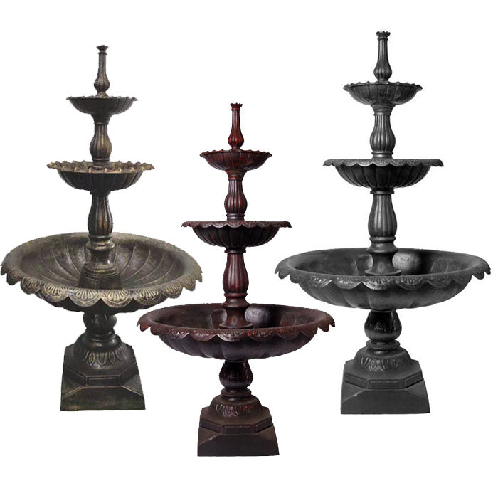 Lisbon Cast Iron 3 Tier Self Contained Fountain - Notbrand