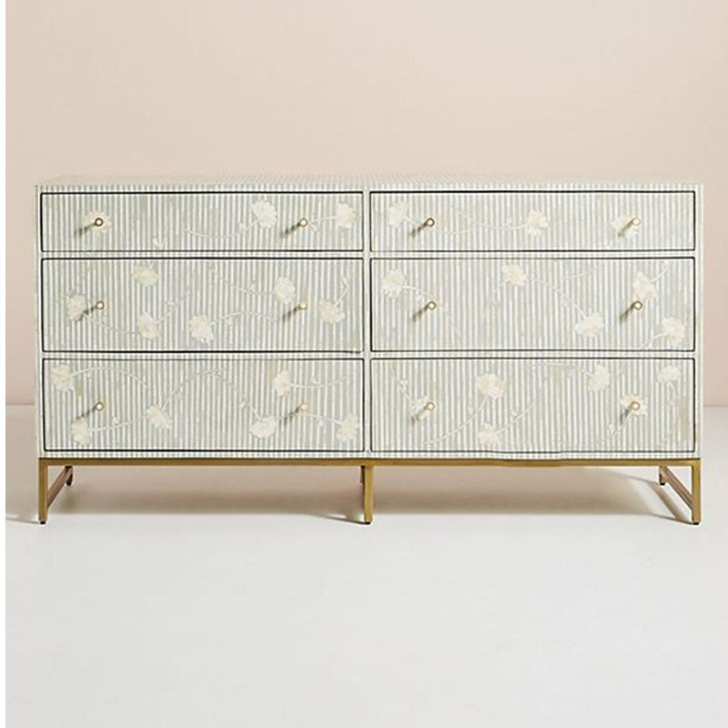 Lily Chest of 6 Drawers in Grey - Notbrand