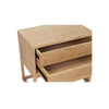 Leah American Oak Bedside Table - 71cm - Notbrand