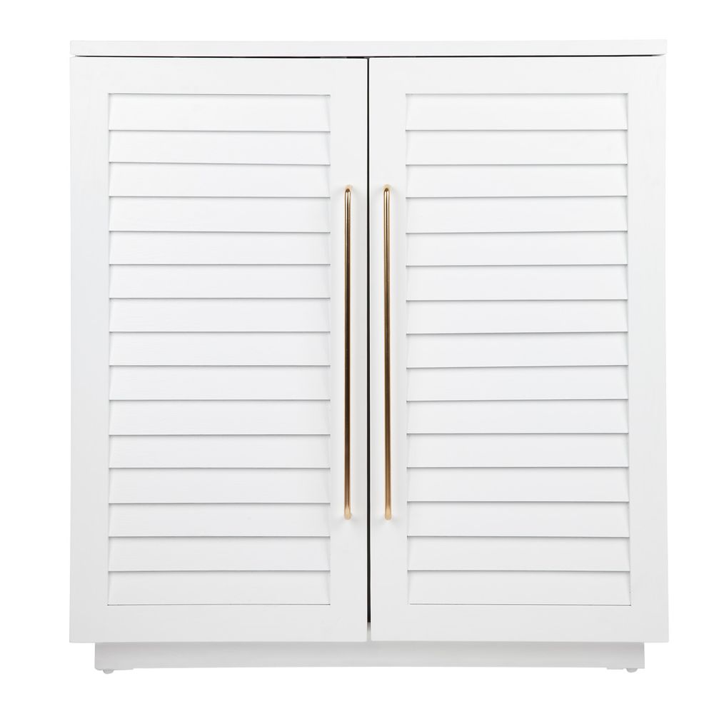 Loft Oak Bar Cabinet - White - Notbrand