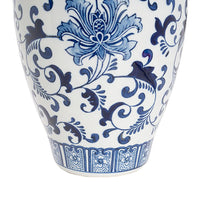 Orient Porcelain Long Neck Jar in Blue/White - Large - Notbrand