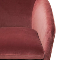 Margaret Swivel Blood Orange Velvet Lounge Chair - Notbrand