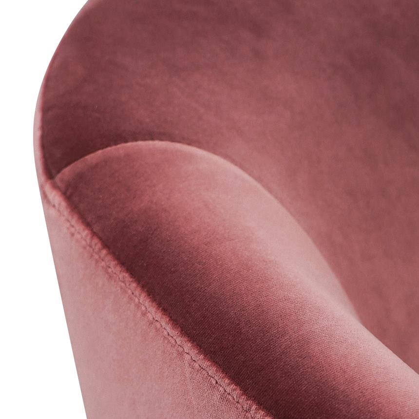 Margaret Swivel Blood Orange Velvet Lounge Chair - Notbrand