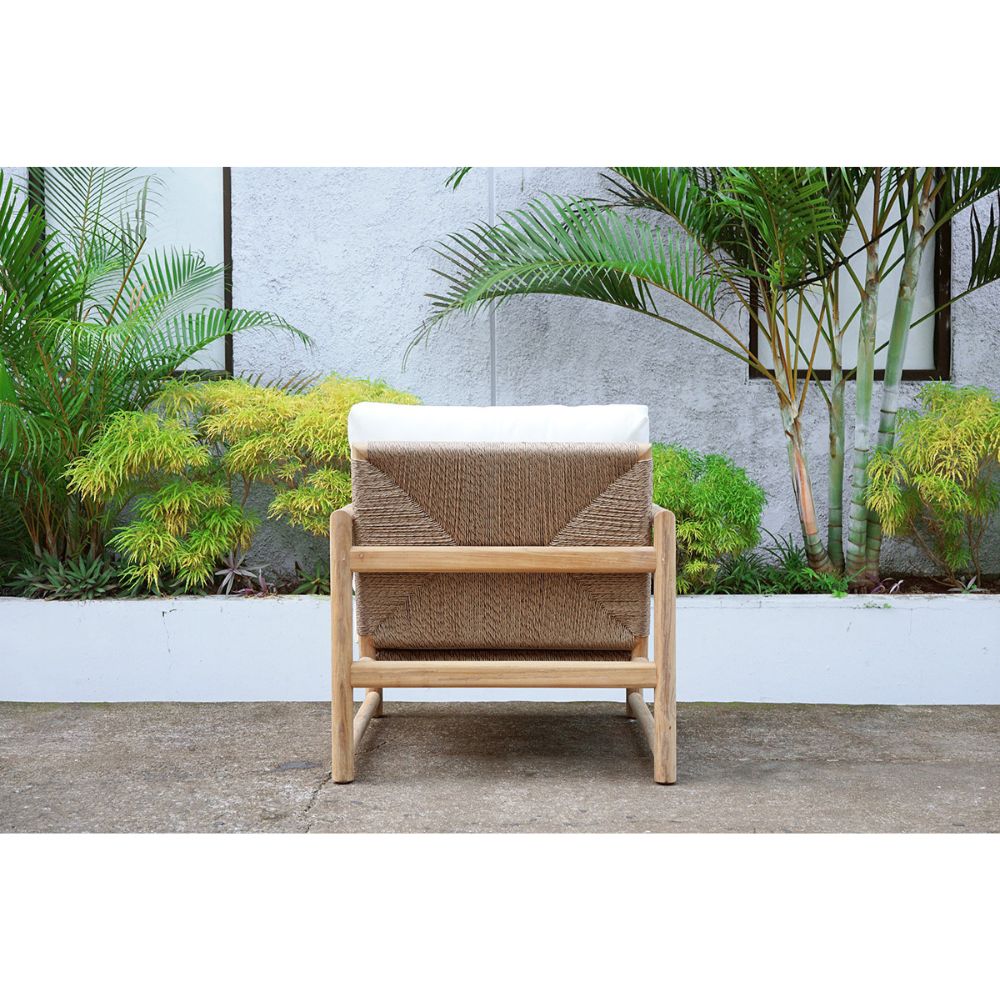 Luan Outdoor Sofa in White – 1 Seater - NotBrand