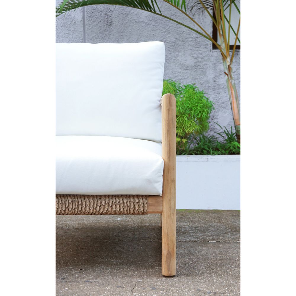 Luan Outdoor Sofa in White – 2 Seater - NotBrand