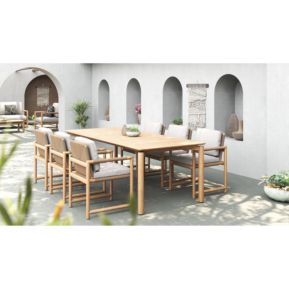 Luan Solid Teak Living Table – 2.4m - NotBrand