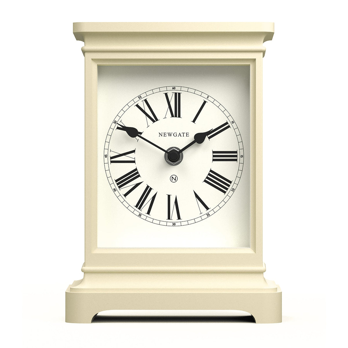 Newgate Time Lord Mantel Clock Matte Linen - White - Notbrand