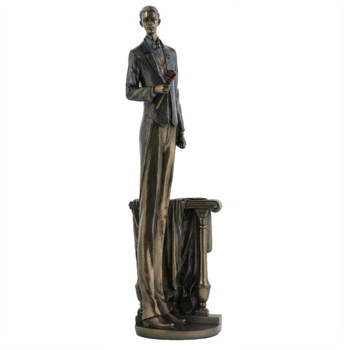 Man Waiting In Love Bronze Figurine - Notbrand