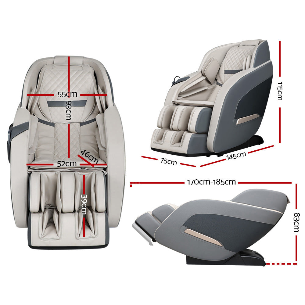 Livemor Electric Massage Chair Zero Gravity Recliner Shiatsu Kneading Massager - Notbrand