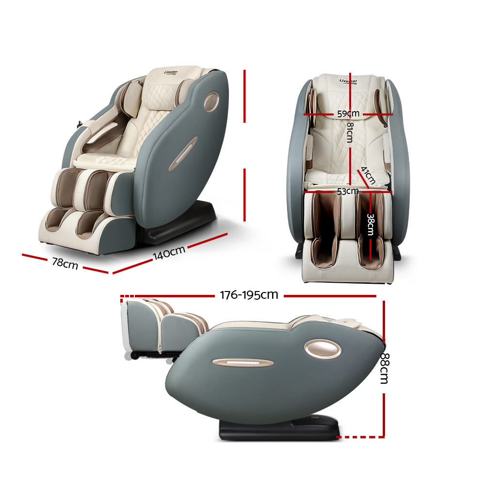 Livemor Electric Massage Chair Recliner SL Track Shiatsu Heat Back Massager - Notbrand