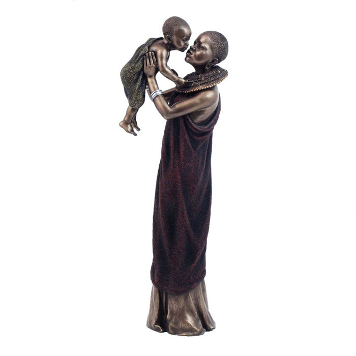 Veronese Cold Cast Bronze African People Figurine - Mathee Mother's Love - Notbrand