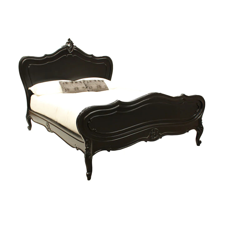 Classic Provence Mindy Wood King Bed In Black - Range - Notbrand