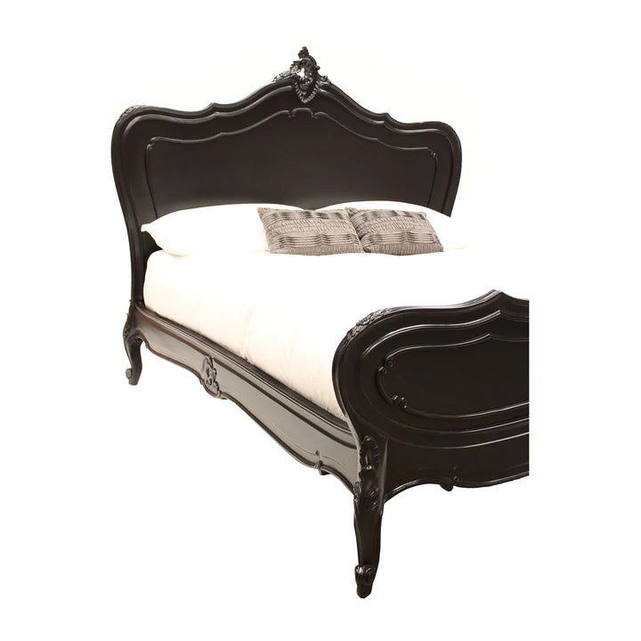 Classic Provence Mindy Wood King Bed In Black - Range - Notbrand