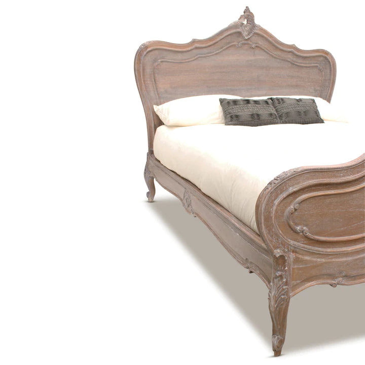 Classic Provence Mindy Wood Bed Range - Weathered Oak - Notbrand