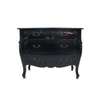 Rococo Mindy Wood Chest Of Drawers - Black - Notbrand