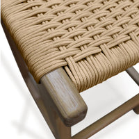 Denbe String Weave Timber Stool - Natural - Notbrand