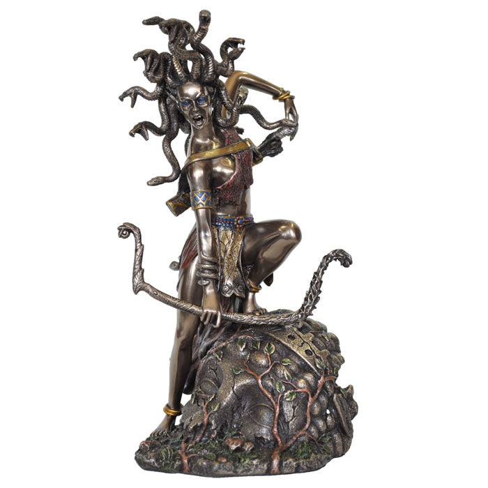 Medusa Bowing Bronze Figurine - Notbrand