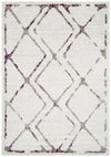 Kendall Contemporary Diamond Rug White Purple Grey - Notbrand