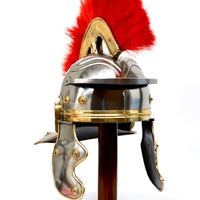 Roman Centurion Helmet with Wooden Stand - Notbrand