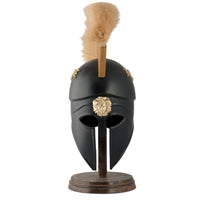 Corinthian Royal Guard Helmet with Wooden Stand - Notbrand