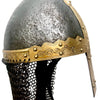 Medieval Norman Nasal Helmet with Wooden Stand - Notbrand