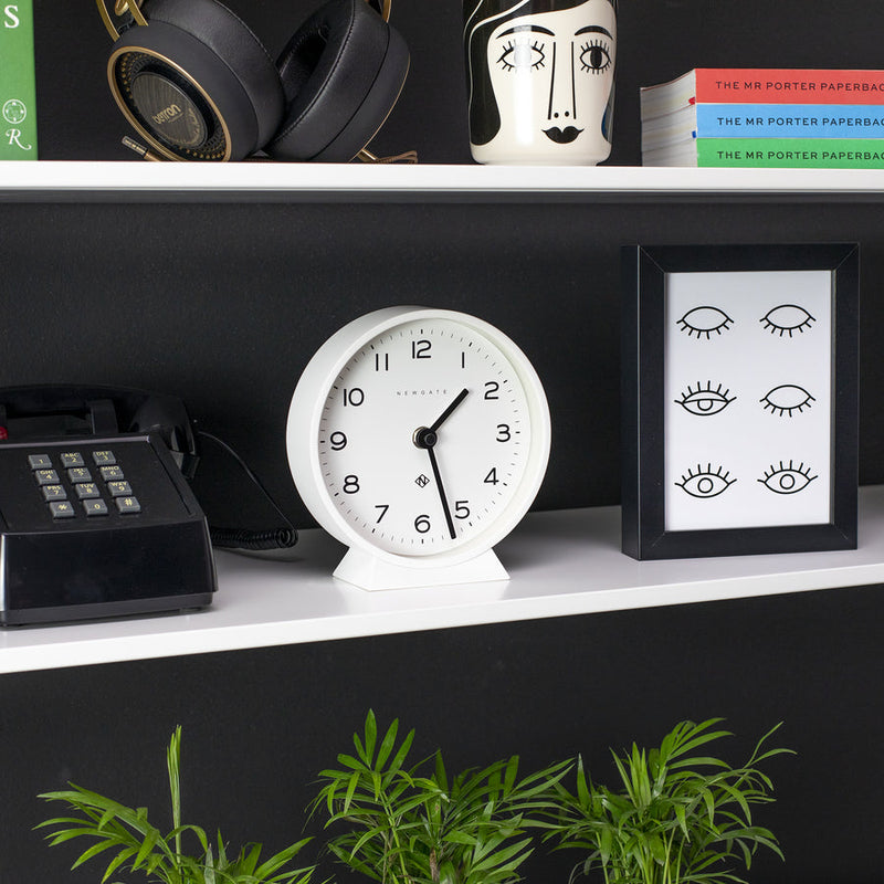 Newgate M Mantel Pebble Clock - White - Notbrand