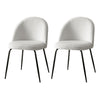 Artiss Dining Accent Armchair in White Set - 2 Pieces - Notbrand