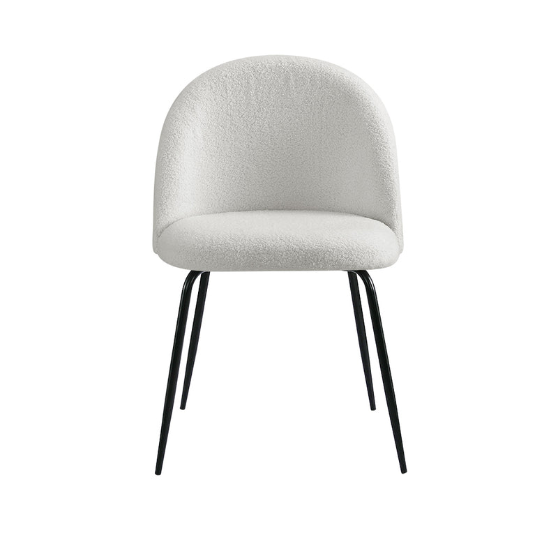 Artiss Dining Accent Armchair in White Set - 2 Pieces - Notbrand