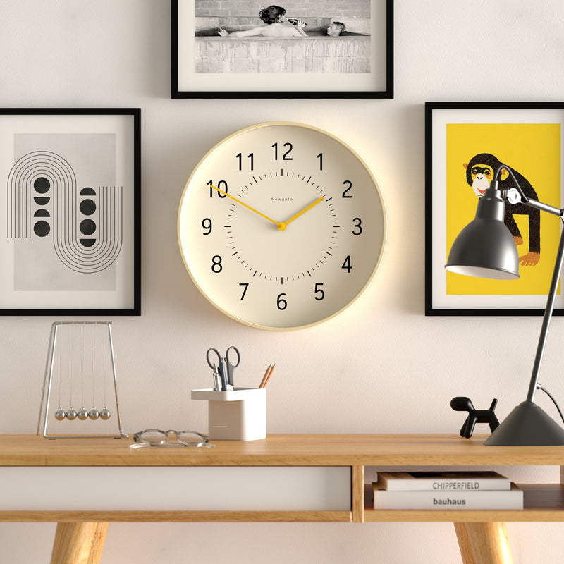 Newgate Monopoly Plywood Wall Clock - Yellow Hands - Notbrand
