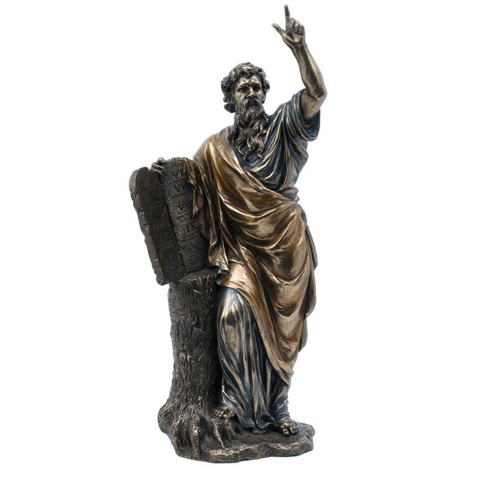Moses And The Ten Commandments Bronze Figurine - Notbrand