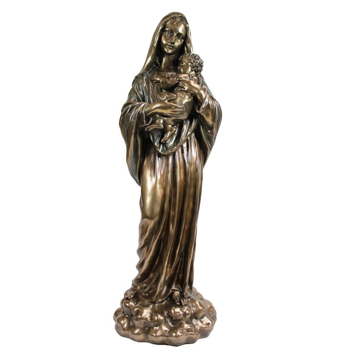Mother Mary And Jesus Bronze Figurine (Large) - Notbrand
