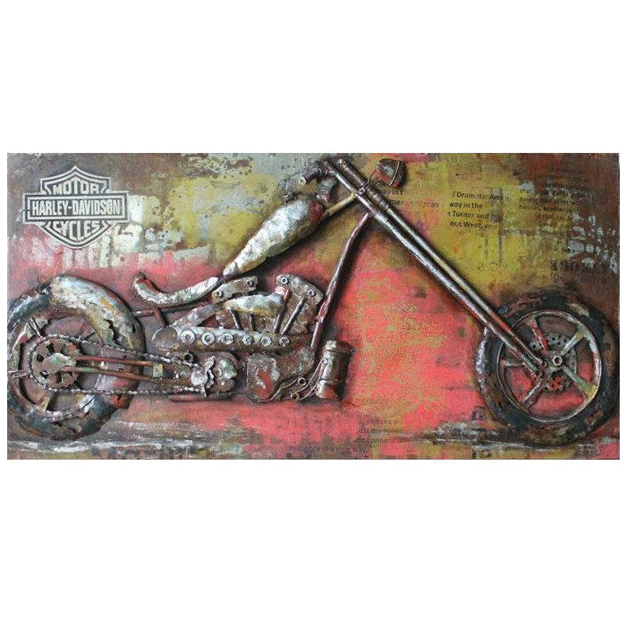 Motorcycle Harley Davidson Metal Wall Art - Notbrand