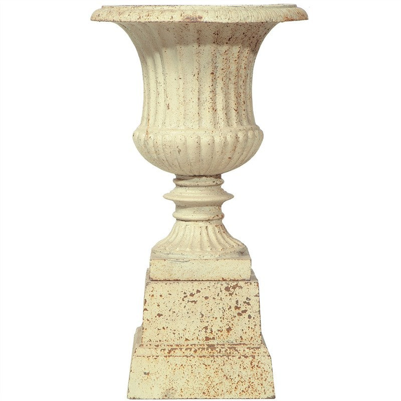 Goran Fluted Bowl Urn Planter in Antique White - Extra Large - Notbrand