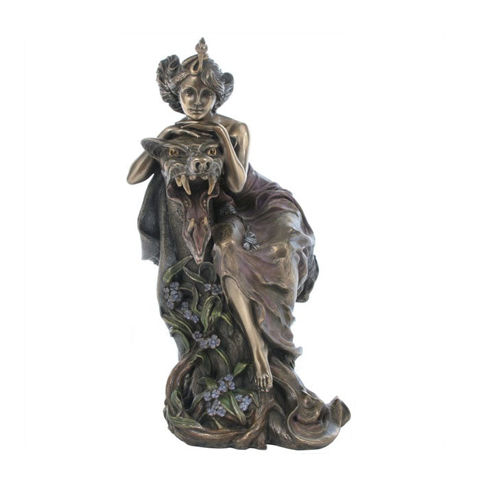 Mucha Lady And The Beast Bronze Figurine - Notbrand