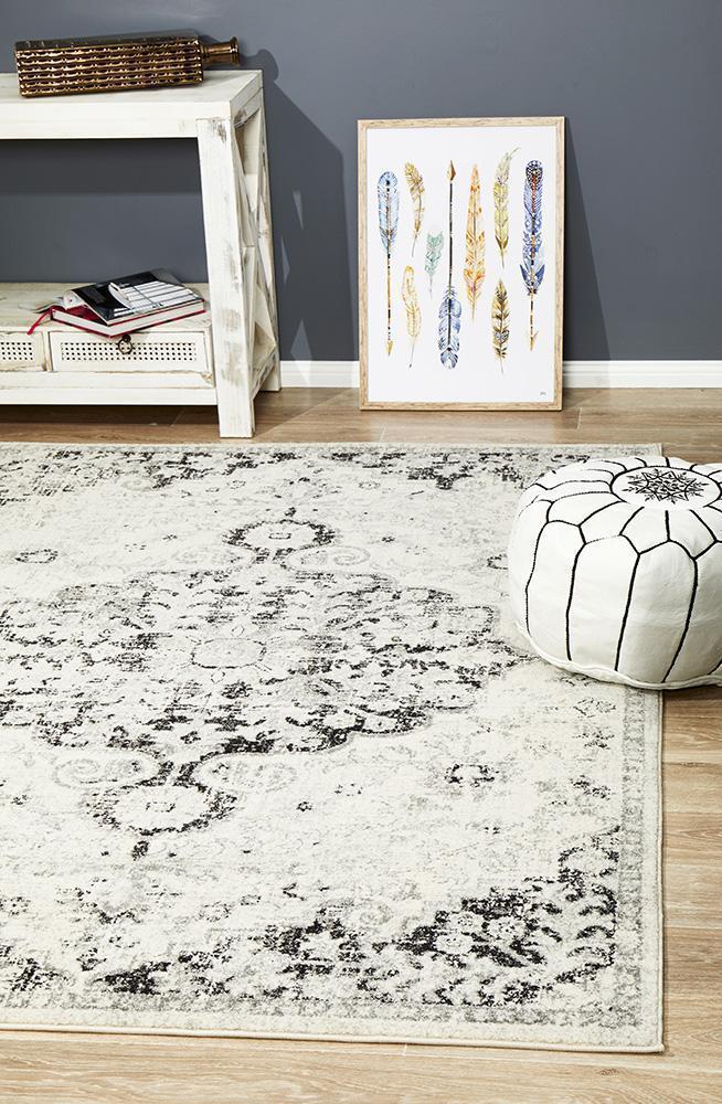 Museum Transitional Charcoal Rug - Notbrand