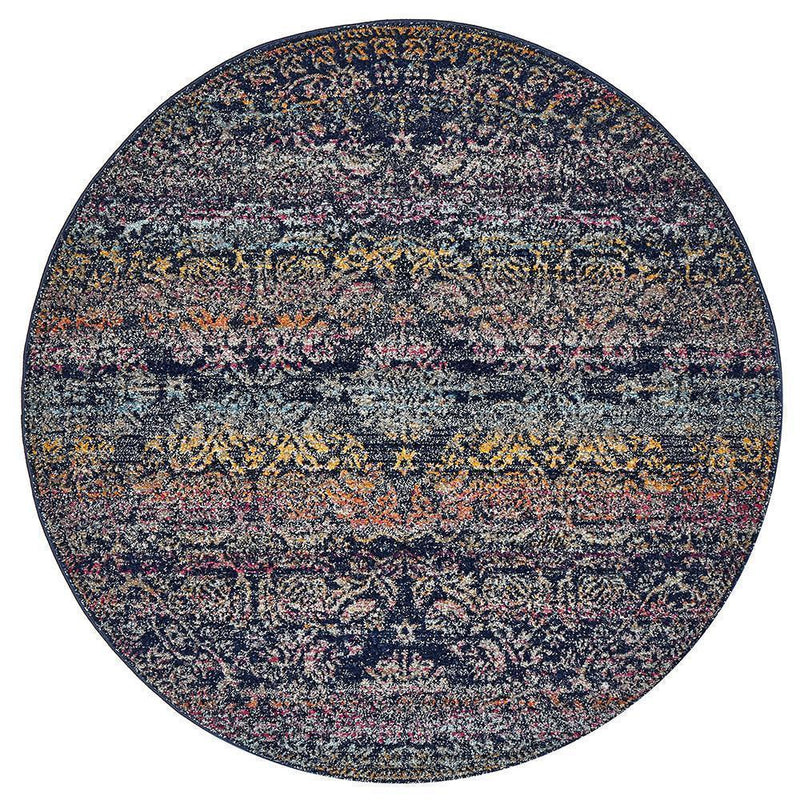 Museum Nelly Multi Coloured Round Rug - Notbrand