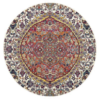 Museum Shelly Rust Round Rug - Notbrand