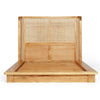 Malakai Timber and Rattan Bed - Single Size - Notbrand(1)