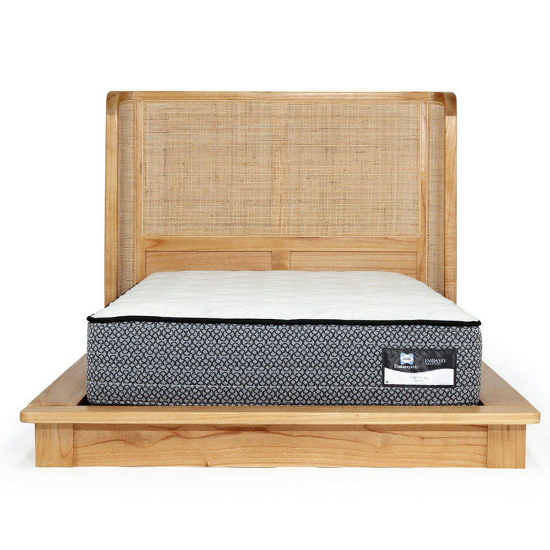 Malakai Timber and Rattan Bed - Single Size - Notbrand(6)