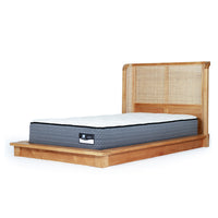 Malakai Timber and Rattan Bed - Single Size - Notbrand(8)