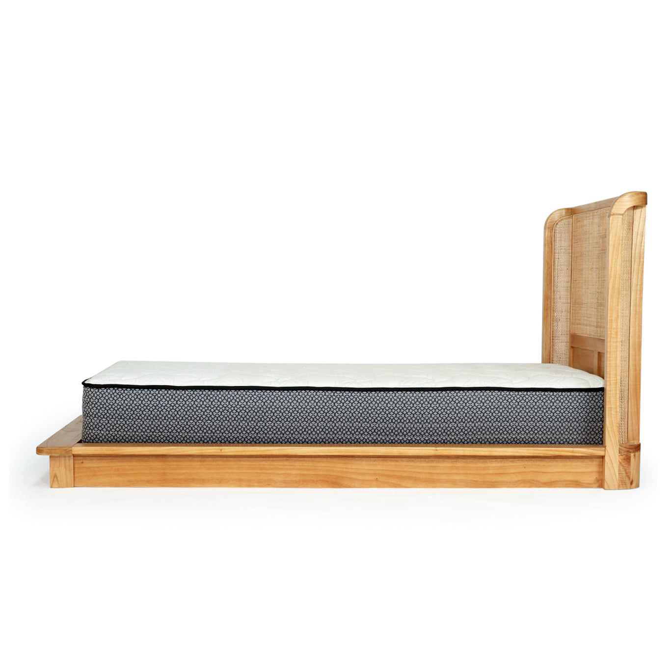Malakai Timber and Rattan Bed - Single Size - Notbrand(9)